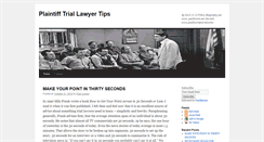 Desktop Screenshot of plaintifftriallawyertips.com